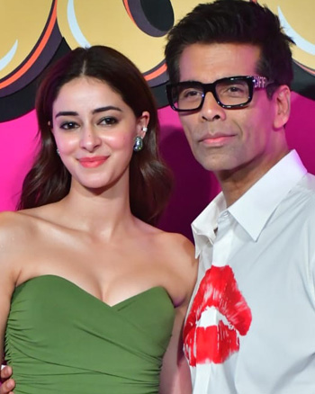 Ananya Panday and Karan Johar