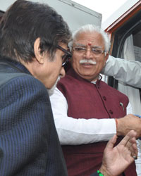 Amitabh Bachchan and  Haryana CM Manohar Lal Khattar