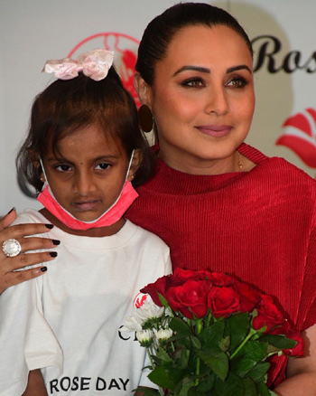 Rani Mukerji celebrates World Rose Day with cancer-affected children