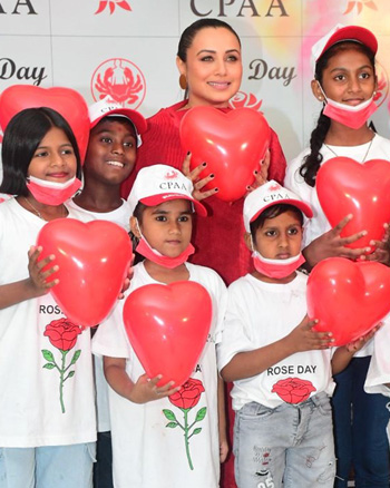 Rani Mukerji celebrates World Rose Day with cancer-affected children