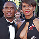 Inter Milan's soccer player Samuel Eto'o and his wife Georgette arrive on the red carpet for the screening of the film 'The Tree of Life' in competition at the 64th Cannes Film Festival