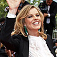 Eva Herzigova arrives on the red carpet for the screening of the film 'La Conquete' at the 64th Cannes Film Festival