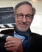 Director Steven Spielberg, President of the 66th Cannes Film Festival, holds a director's clap on the eve of the opening of the Festival in Cannes May 14, 2013