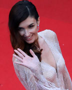 Actress Paz Vega poses on the red carpet as she arrives for the screening of the film 'The Great Gatsby' and for the opening ceremony of the 66th Cannes Film Festival