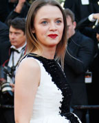 Actress Sara Forestier poses on the red carpet as she arrives for the screening of the film 'Le Passe' (The Past) in competition during the 66th Cannes Film Festival