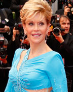 Actress Jane Fonda poses on the red carpet as she arrives for the screening of the film 'Jimmy P.' (Psychotherapy of a Plains Indian) in competition at the 66th Cannes Film Festival