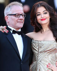 Thierry Fremaux and Aishwarya Rai Bachchan