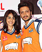 Genelia D'Souza and Ritesh Deshmukh