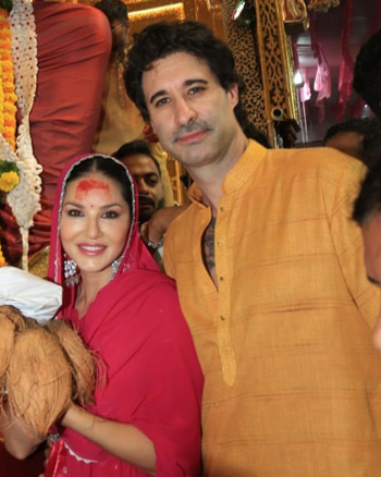 Sunny Leone and Daniel Weber