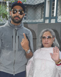 Abhishek Bachchan and JAya Bachchan