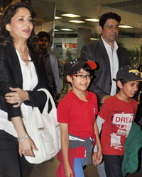 Madhuri Dixit with her family