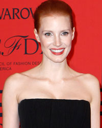 Jessica Chastain arrives at the 2013 Council of Fashion Designers of America (CFDA) awards in New York