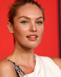 Candice Swanepoel arrives at the 2013 Council of Fashion Designers of America (CFDA) awards in New York