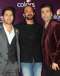 Varun Dhawan, Rohit Shetty and Karan Johar