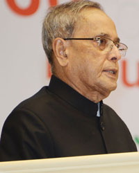 The President of Indian Shri Pranab Mukherjee during 160th Annual Day