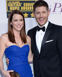 Actor Jensen Ackles and wife Danneel arrive at the 19th annual Critics' Choice Movie Awards in Santa Monica, California