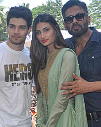 Sooraj Pancholi, Athiya Shetty ans Suneil Shetty