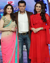 Madhuri Dixit, Salman Khan and Huma Quershi