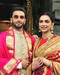 On their first Marriage Anniversary, Ranveer Singh and Deepika Padukone at Tirupati Temple