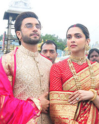 Ranveer Singh and Deepika Padukone at Tirupati Temple