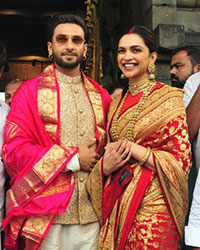 Ranveer Singh and Deepika Padukone at Tirupati Temple