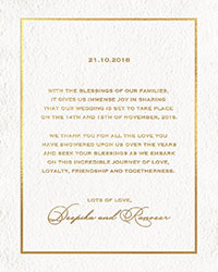 Deepika Padukone and Ranveer Singh Wedding Announcement in English