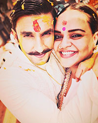 Ranveer Singh and Shanoo Sharma at Ranveer Singh's Haldi ceremony