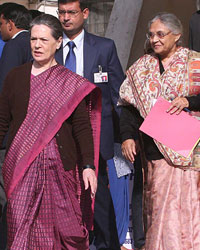 Sheila Dikshit and Sonia Gandhi