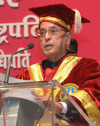 convocation ceremony being organised during the goldren jubilee year of the Devi Ahilya Vishwavidayalaya, Indore, Madhya Pradesh