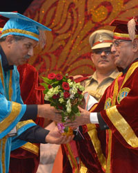 convocation ceremony being organised during the goldren jubilee year of the Devi Ahilya Vishwavidayalaya, Indore, Madhya Pradesh