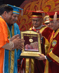 convocation ceremony being organised during the goldren jubilee year of the Devi Ahilya Vishwavidayalaya, Indore, Madhya Pradesh