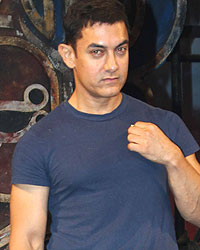 Aamir Khan during the launch of Dhoom Machale song of 'Dhoom 3'