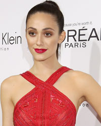 Actress Emmy Rossum arrives as a guest at the 20th anniversary of ELLE Women in Hollywood event in Los Angeles.