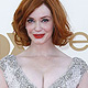 Actress Christina Hendricks arrives at the 63rd Primetime Emmy Awards in Los Angeles