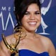 America Ferrera poses with the Emmy award at the 59th Primetime Emmy Awards