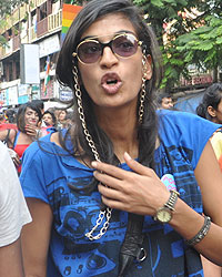 Anushka Manchanda along with members of Queer Azaadi (Freedom)