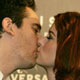 Debra Messing (R) and husband Daniel Zelman kiss at NBC Universal Focus Features Golden Globe After Party 