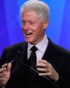 Former U.S. President Bill Clinton speaks on stage after he received the Advocate for Change Award during the 24th Annual GLAAD Media Awards at JW Marriott Los Angeles at L.A. LIVE in LA