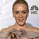 Chloe Sevigny poses with her award for best supporting actress in a series at the 67th annual Golden Globe Awards