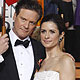 British actor Firth from the film `A Single Man` and his wife Giuggioli arrive at 67th annual Golden Globe Awards