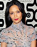 Actress Thandie Newton arrives at the HBO after party after the 70th annual Golden Globe Awards in Beverly Hills