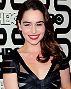 Actress Emilia Clarke arrives at the HBO after party after the 70th annual Golden Globe Awards in Beverly Hills