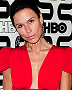 Actress Rhona Mitra arrives at the HBO after party after the 70th annual Golden Globe Awards in Beverly Hills