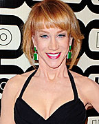 Actress Kathy Griffin arrives at the HBO after party after the 70th annual Golden Globe Awards in Beverly Hills, California