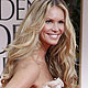 Elle Macpherson poses as she arrives at the 69th annual Golden Globe Awards in Beverly Hills