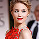 Dianna Agron poses as she arrives at the 69th annual Golden Globe Awards in Beverly Hills, California