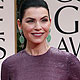 Julianna Margulies poses as she arrives at the 69th annual Golden Globe Awards in Beverly Hills