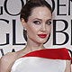 Angelina Jolie arrives at the 69th annual Golden Globe Awards in Beverly Hills, California