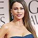 Sofia Vergara poses as she arrives at the 69th annual Golden Globe Awards