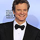 Presenter Colin Firth poses in the photo room at the 69th annual Golden Globe Awards